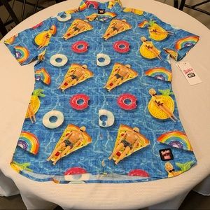 Barbie Neff Poolsider Button Up Graphic Shirt